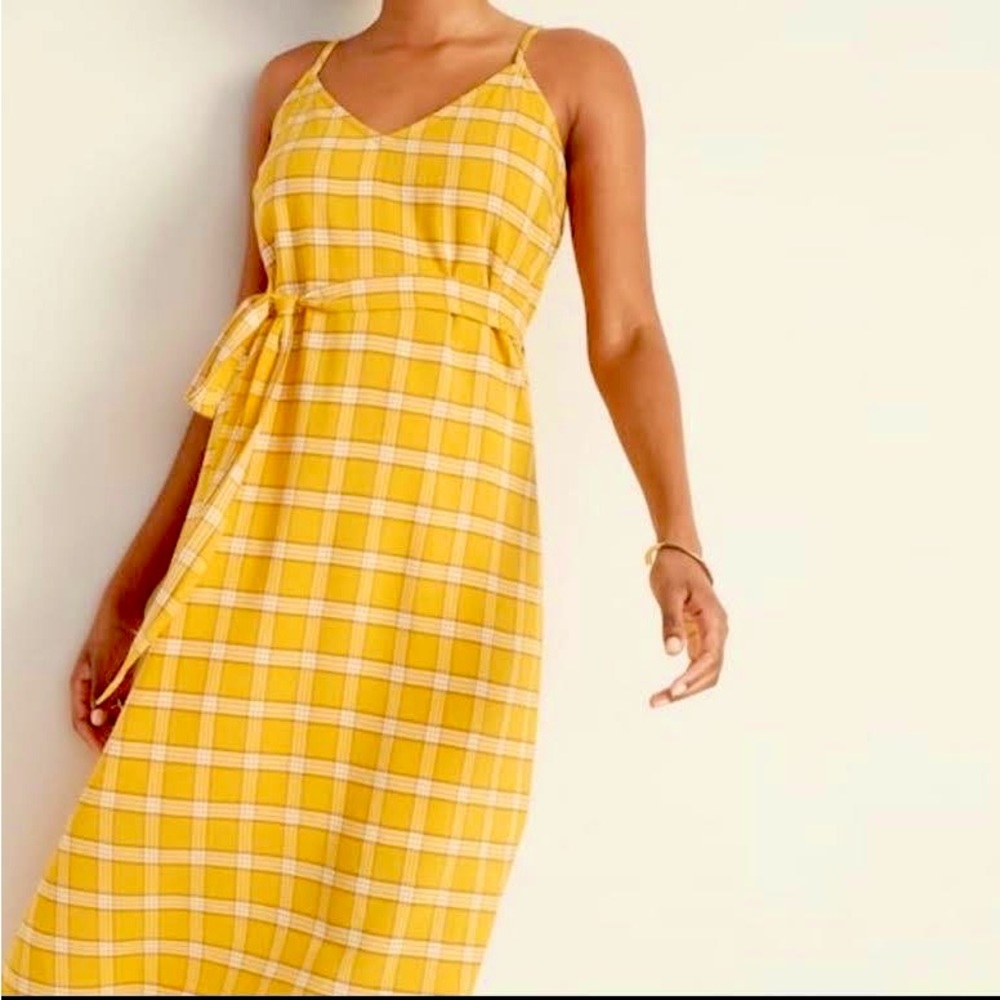 Old Navy Marigold Plaid Dress